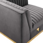 Sanguine 6-Piece Channel Tufted Performance Velvet Modular Sectional Sofa by Modway