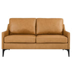 Corland Leather Loveseat by Modway
