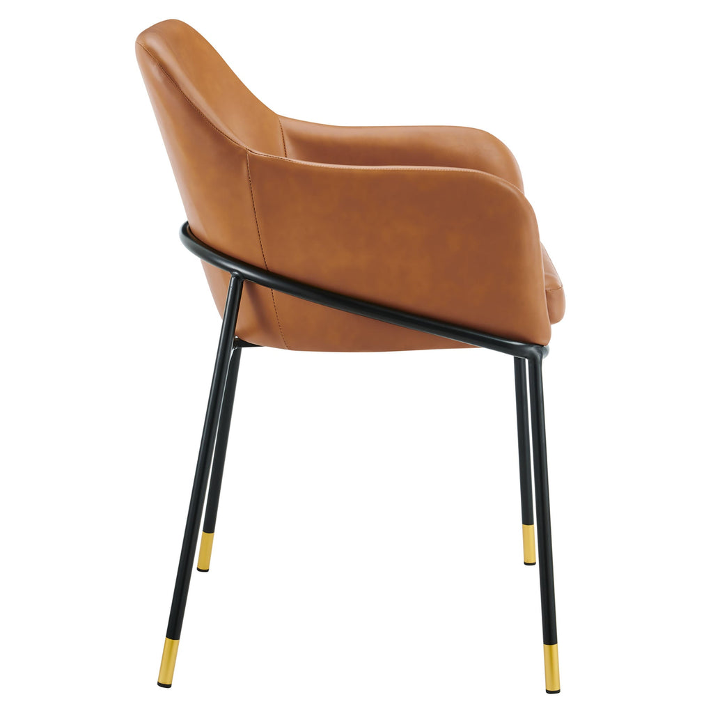 Jovi Vegan Leather Dining Chair Set of 2 by Modway