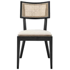 Caledonia Fabric Upholstered Wood Dining Chair Set of 2 by Modway