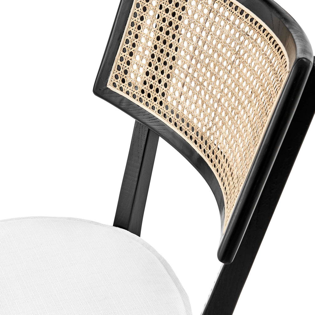 Caledonia Fabric Upholstered Wood Dining Chair Set of 2 by Modway
