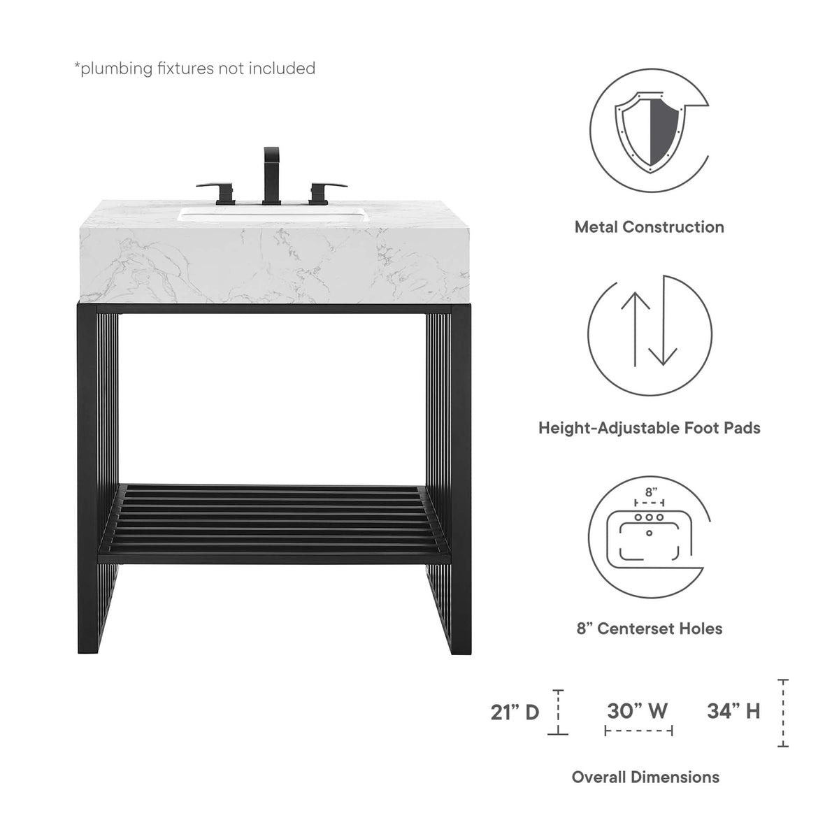 Gridiron Bathroom Vanity by Modway