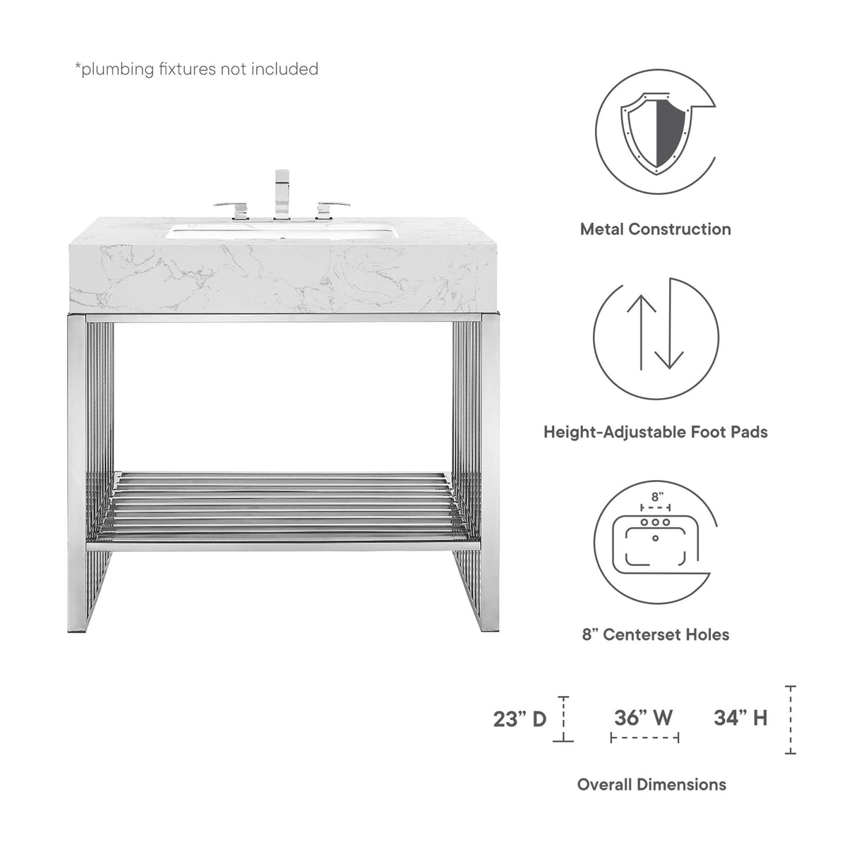 Gridiron Bathroom Vanity by Modway
