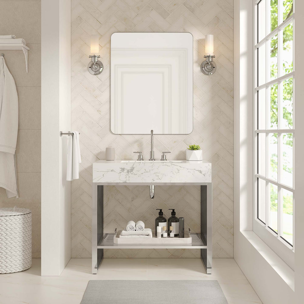 Gridiron Bathroom Vanity by Modway