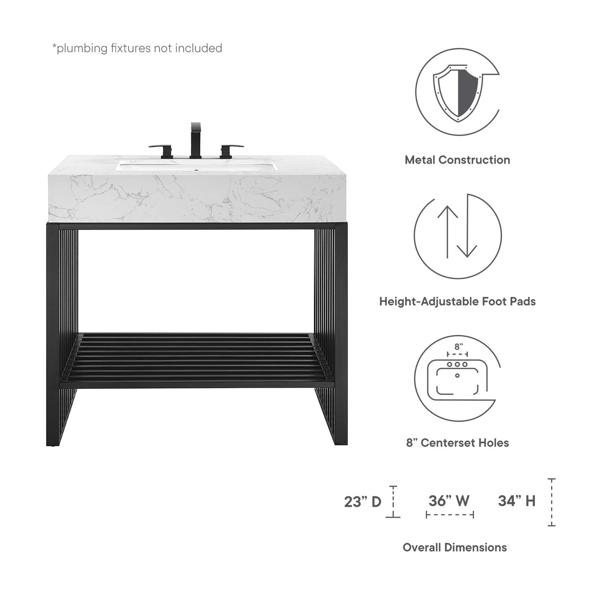 Gridiron Bathroom Vanity by Modway