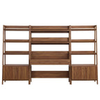 Bixby 3-Piece Wood Office Desk and Bookshelf by Modway