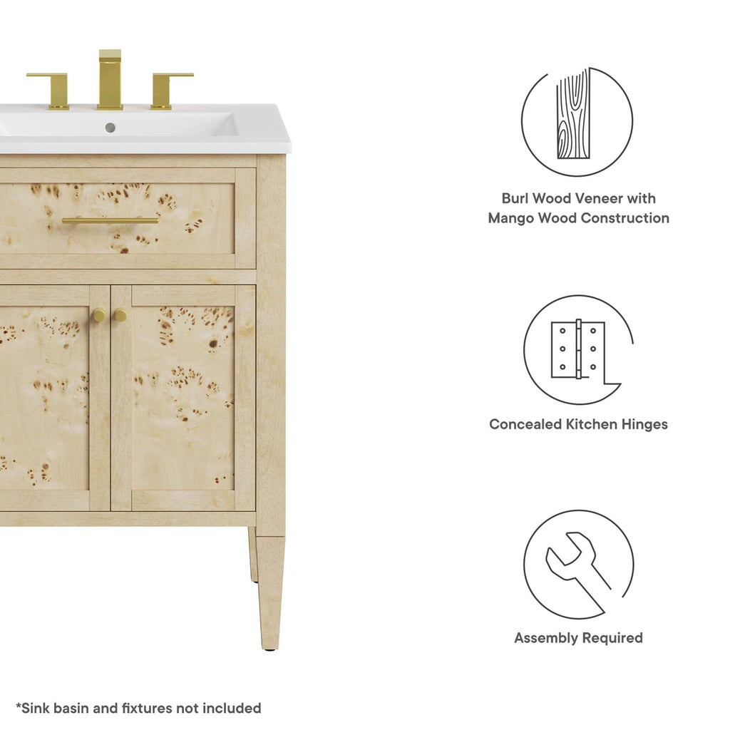 Elysian Wood Bathroom Vanity Cabinet (Sink Basin Not Included) by Modway
