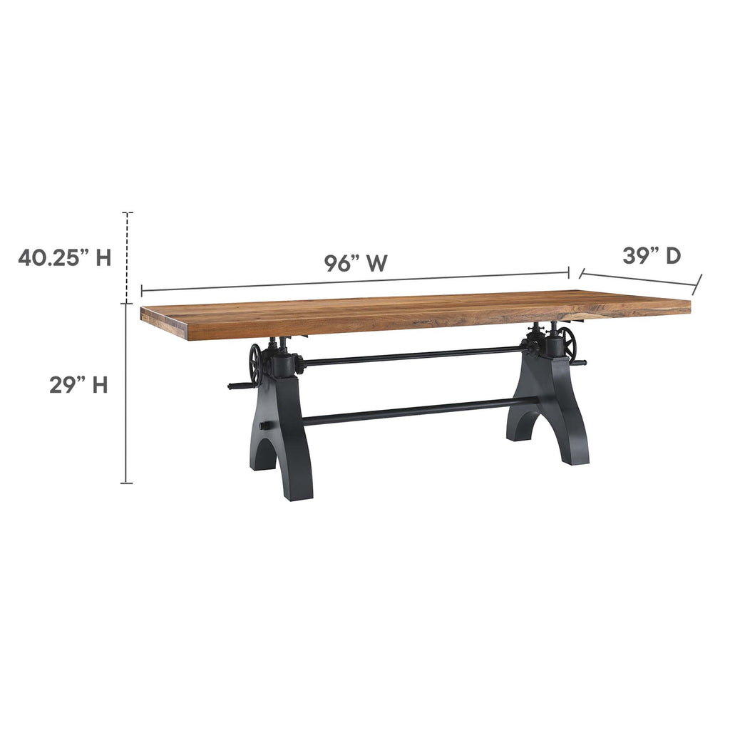 Genuine 96" Crank Adjustable Height Dining and Conference Table by Modway