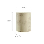 Cosmos 16" Round Burl Wood Side Table by Modway