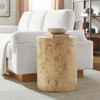 Cosmos 16" Round Burl Wood Side Table by Modway