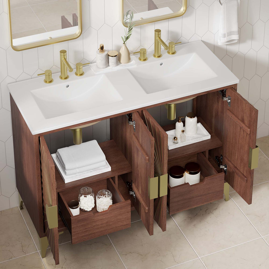 Daylight Double Sink Bathroom Vanity by Modway