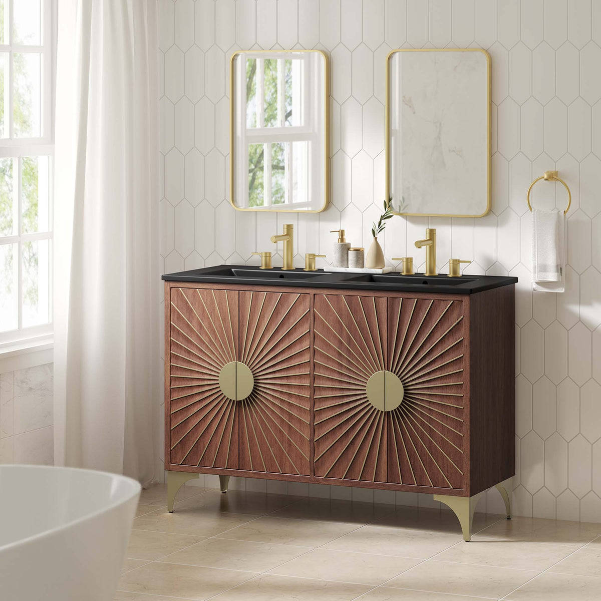 Daylight Double Sink Bathroom Vanity by Modway