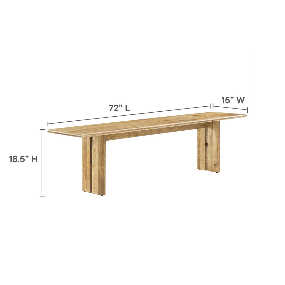 Amistad Wood Bench by Modway