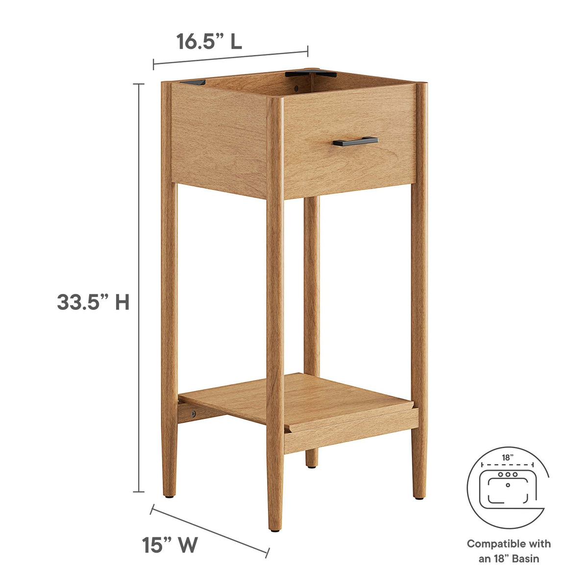 Zaire Bathroom Vanity Cabinet (Sink Basin Not Included) by Modway