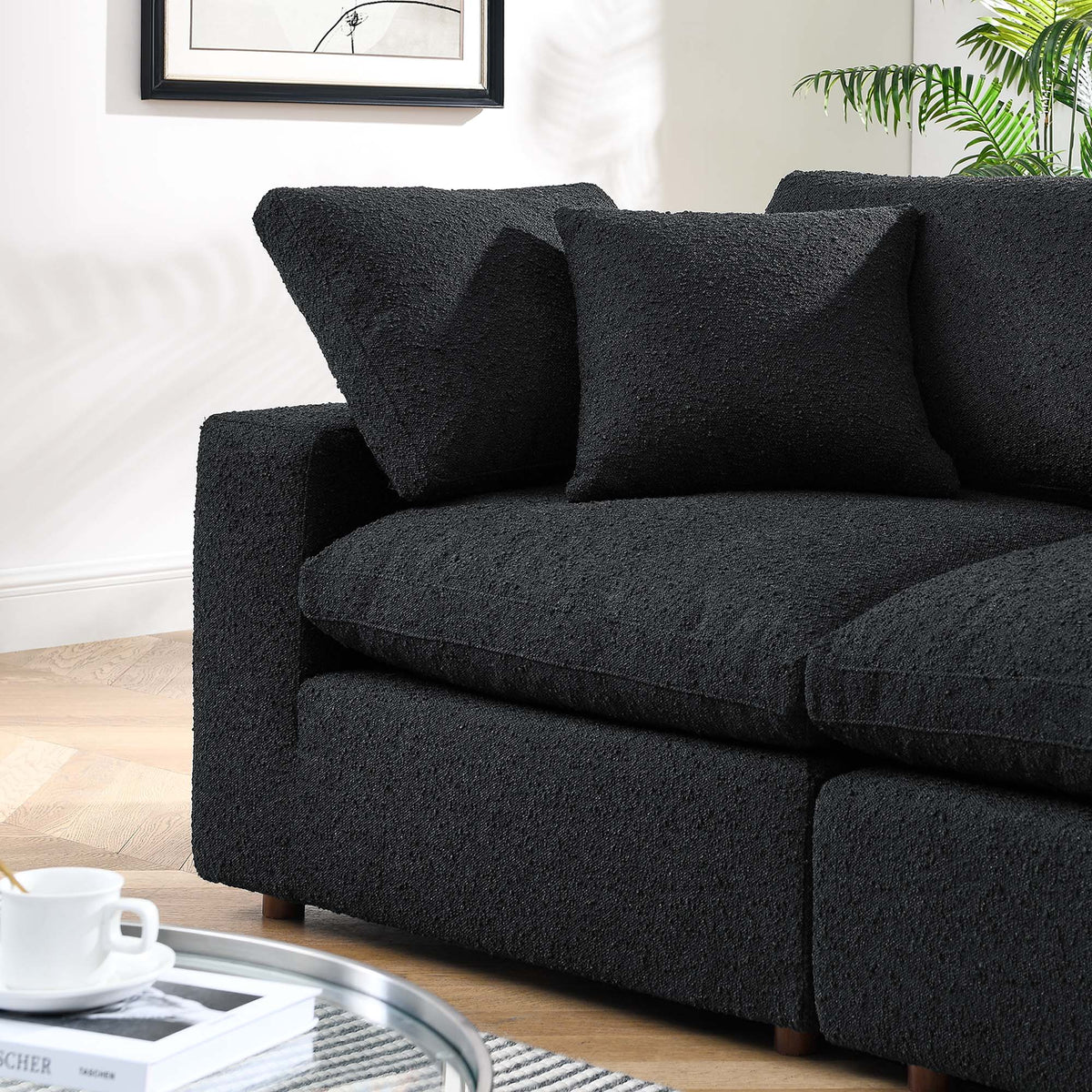 Commix Down Filled Overstuffed Boucle Fabric Loveseat by Modway