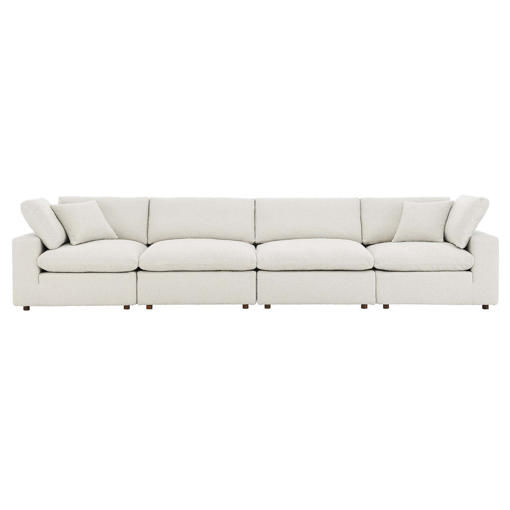 Commix Down Filled Overstuffed Boucle Fabric 4-Seater Sofa by Modway
