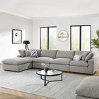 Commix 5-Piece Down Filled Overstuffed Boucle Fabric Sectional Sofa by Modway