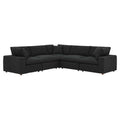 Commix 5-Piece Down Filled Overstuffed Boucle Sectional Sofa by Modway