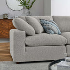 Commix 5-Piece Down Filled Overstuffed Boucle Sectional Sofa by Modway