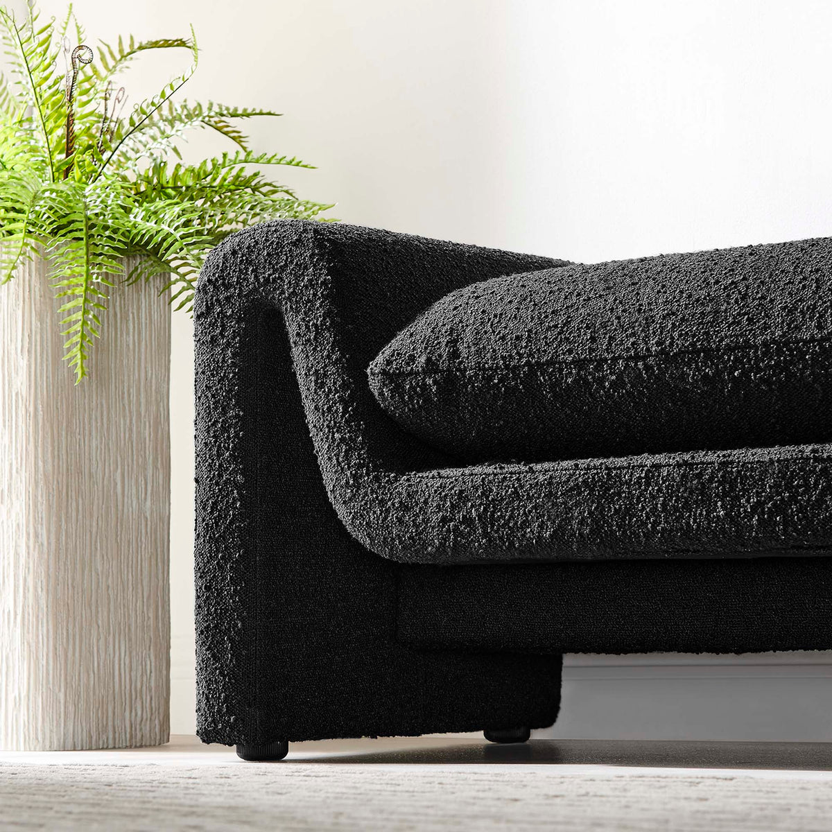 Waverly Boucle Fabric Bench by Modway