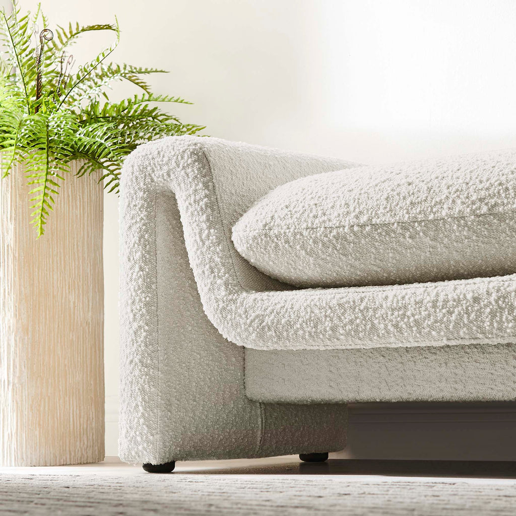 Waverly Boucle Fabric Bench by Modway