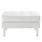 Loft Tufted Vegan Leather Armchair and Ottoman Set by Modway