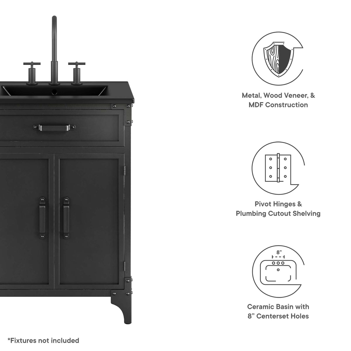 Steamforge 24" Bathroom Vanity by Modway - EEI-6414