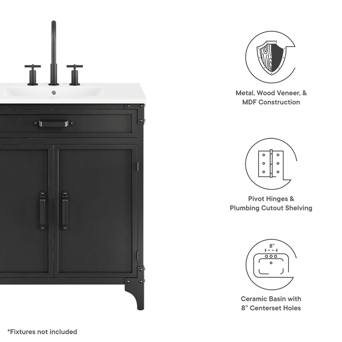 Steamforge 30" Bathroom Vanity by Modway - EEI-6415