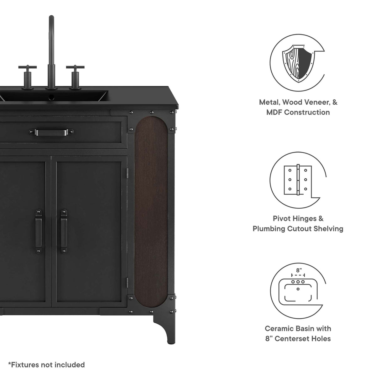 Steamforge 36" Bathroom Vanity by Modway - EEI-6418