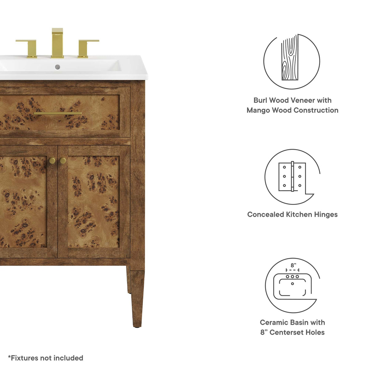 Elysian 24" Wood Bathroom Vanity by Modway - EEI-6440