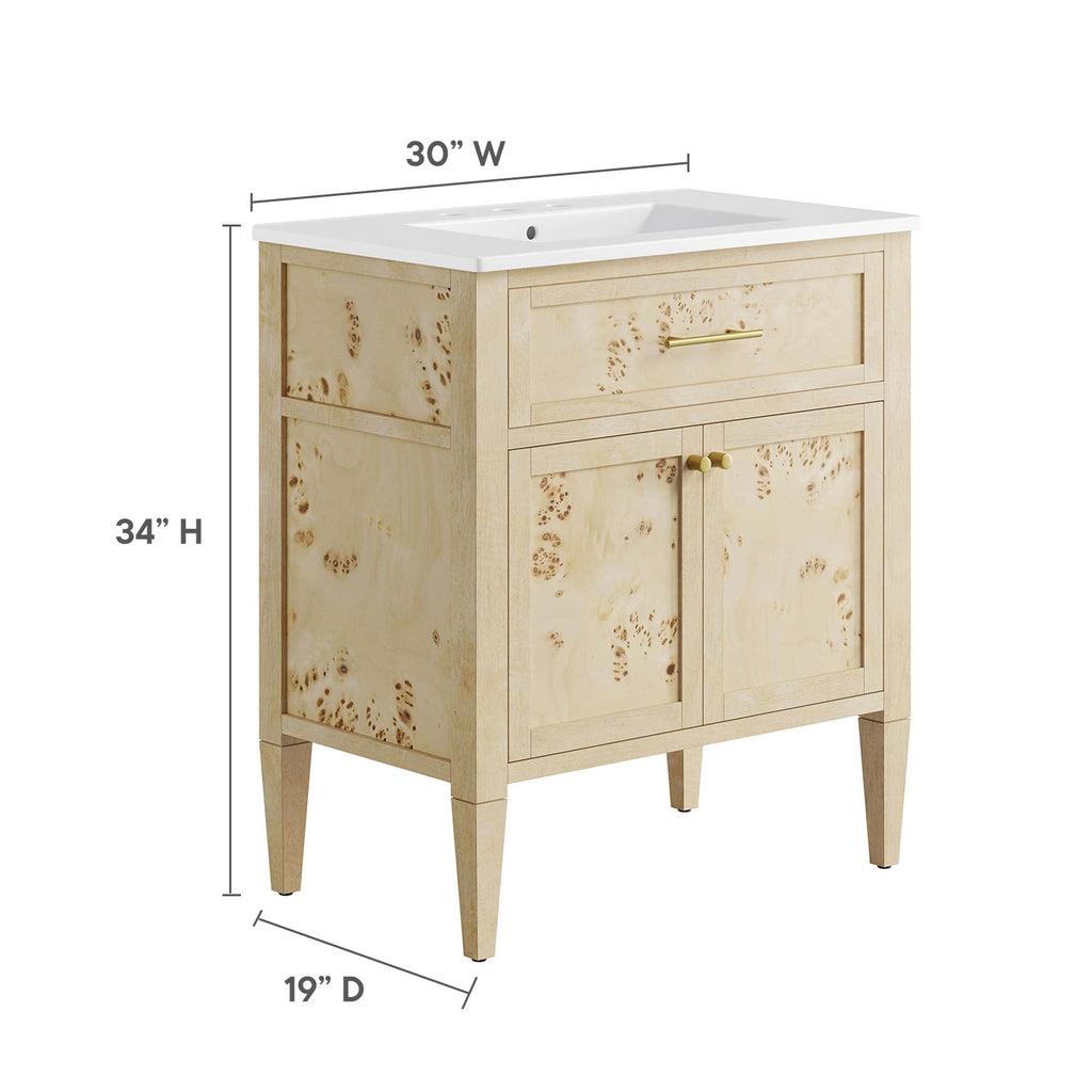 Elysian 30" Wood Bathroom Vanity by Modway - EEI-6443