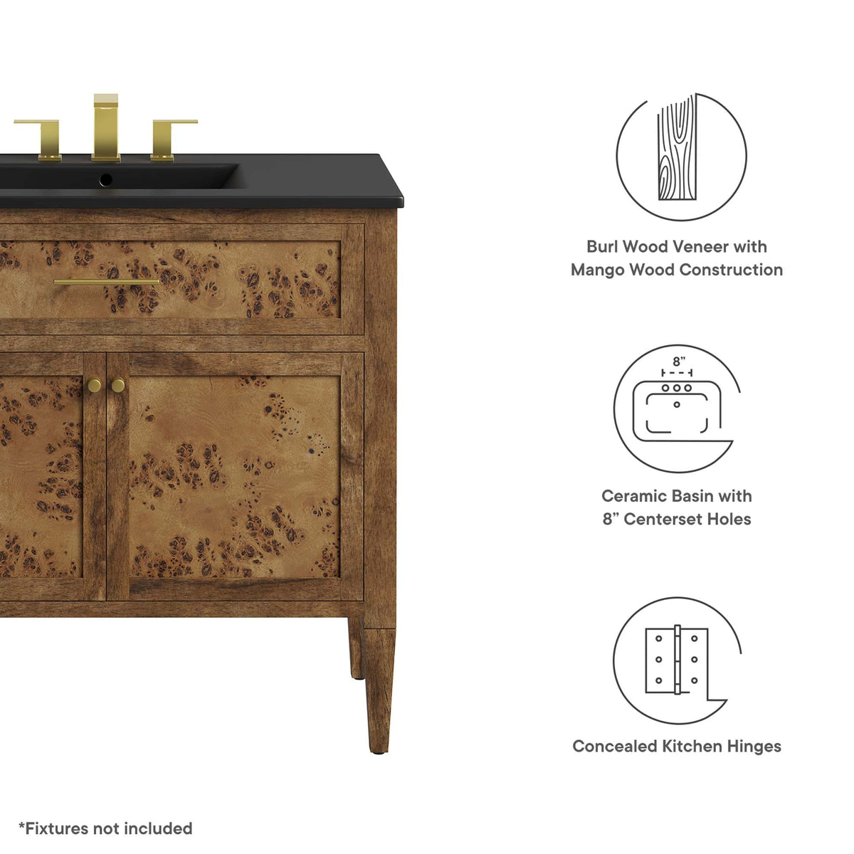 Elysian 36" Wood Bathroom Vanity by Modway - EEI-6450