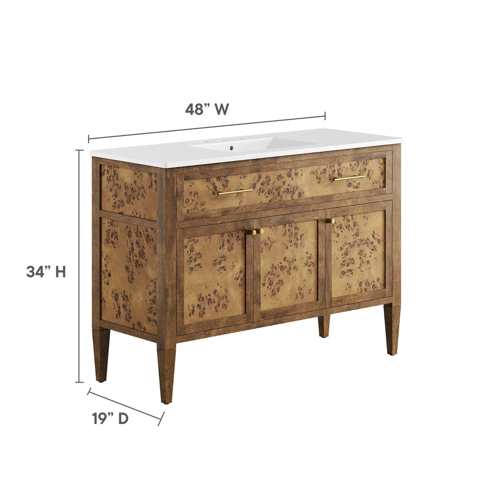 Elysian Wood Single Sink Bathroom Vanity by Modway