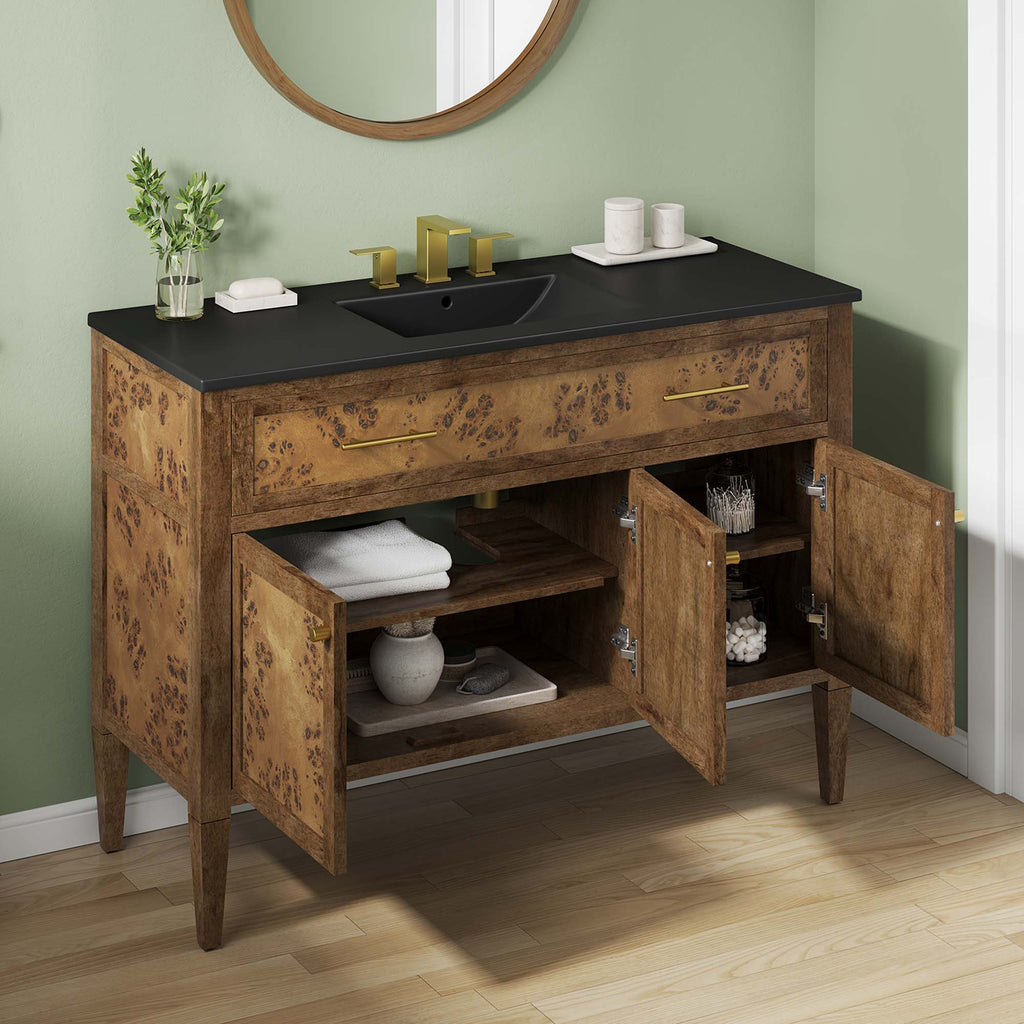 Elysian Wood Single Sink Bathroom Vanity by Modway