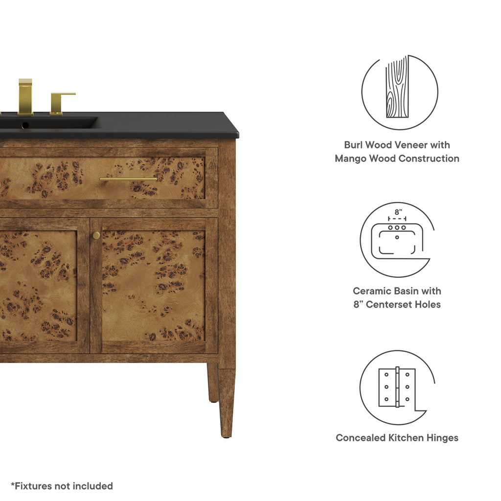Elysian Wood Single Sink Bathroom Vanity by Modway