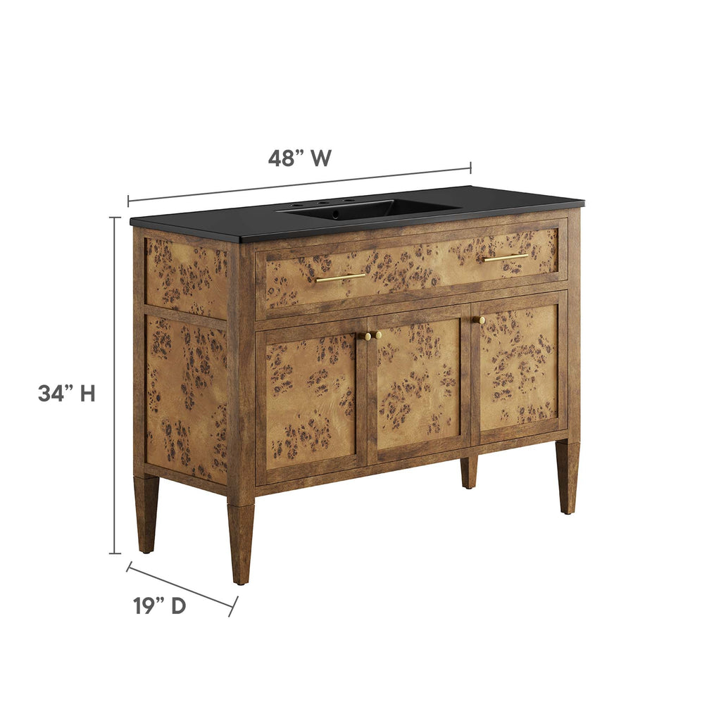 Elysian Wood Single Sink Bathroom Vanity by Modway