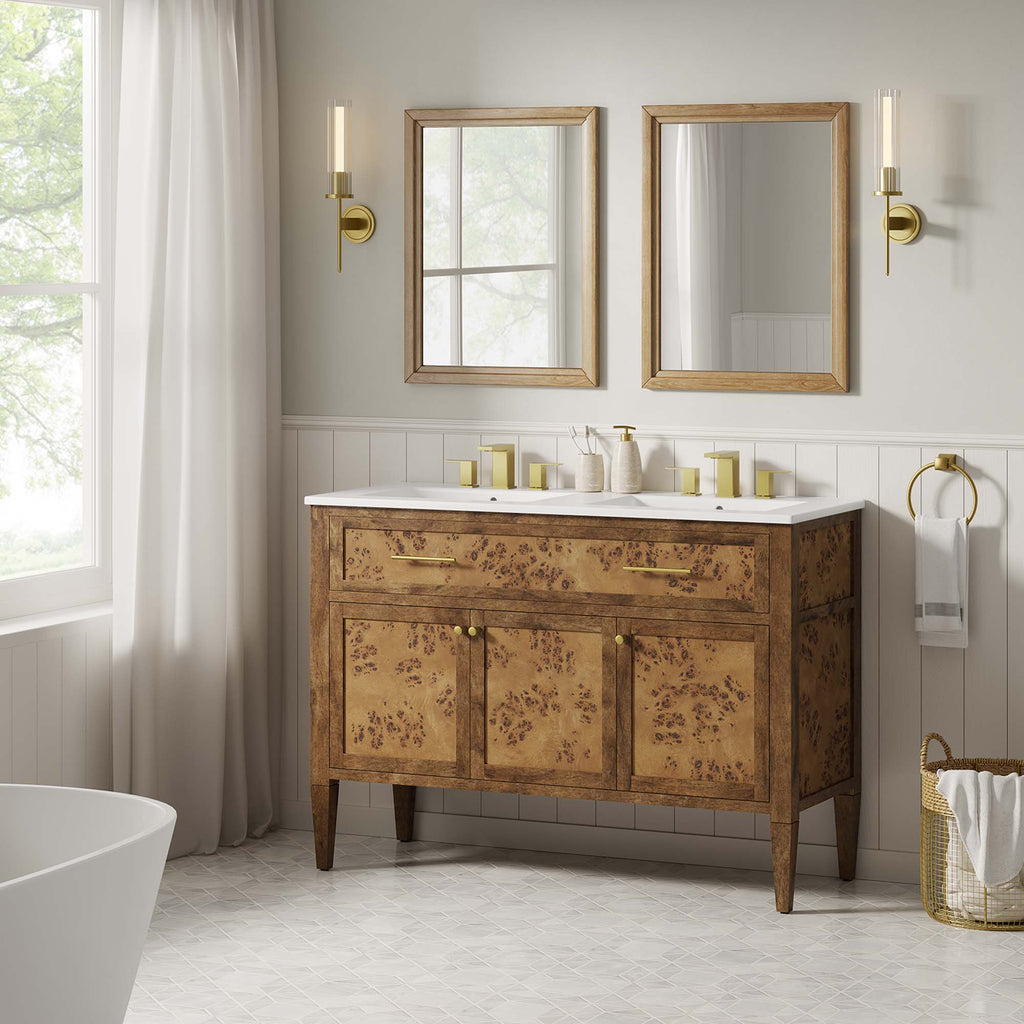 Elysian Wood Double Sink Bathroom Vanity by Modway