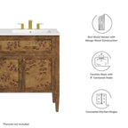 Elysian Wood Double Sink Bathroom Vanity by Modway