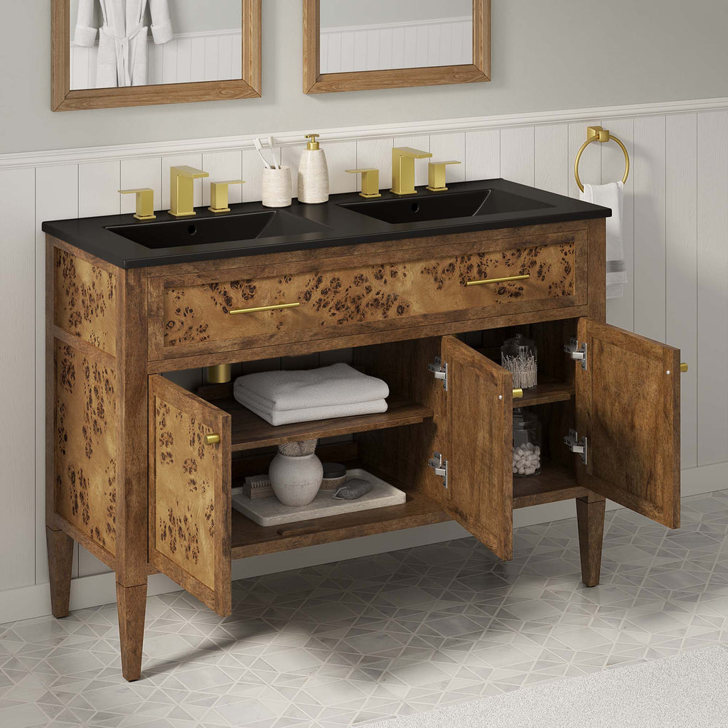 Elysian Wood Double Sink Bathroom Vanity by Modway
