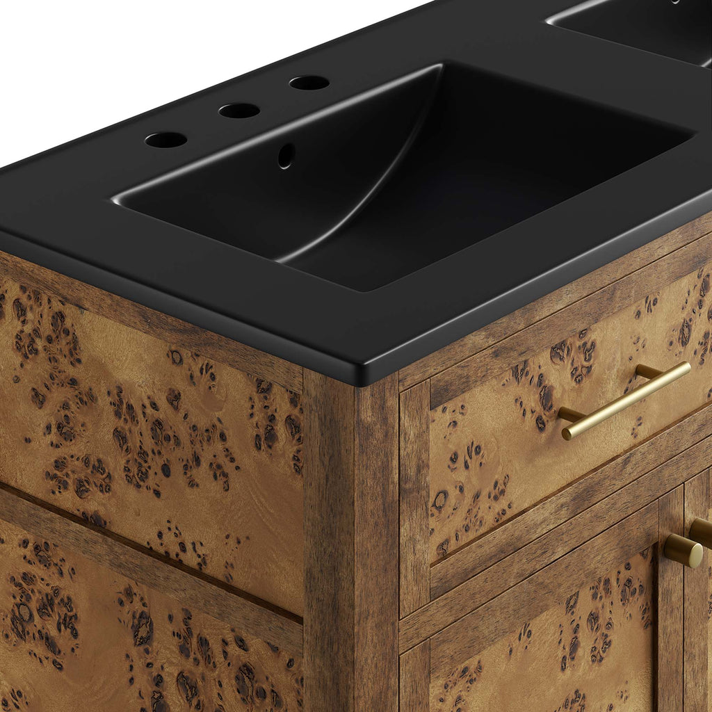 Elysian Wood Double Sink Bathroom Vanity by Modway