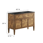 Elysian Wood Double Sink Bathroom Vanity by Modway