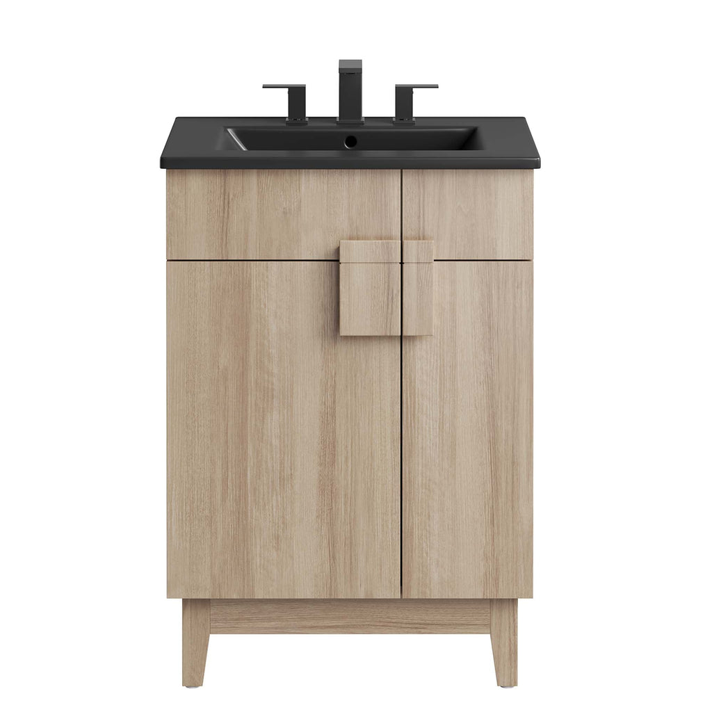 Miles 24" Bathroom Vanity by Modway - Black Oak / Black Walnut