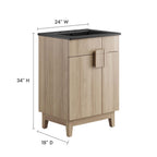 Miles 24" Bathroom Vanity by Modway - Black Oak / Black Walnut