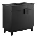 Miles 36" Bathroom Vanity by Modway - Black Black / Black Oak / Black Walnut
