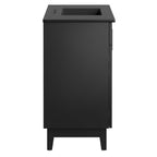 Miles 36" Bathroom Vanity by Modway - Black Black / Black Oak / Black Walnut