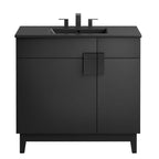 Miles 36" Bathroom Vanity by Modway - Black Black / Black Oak / Black Walnut