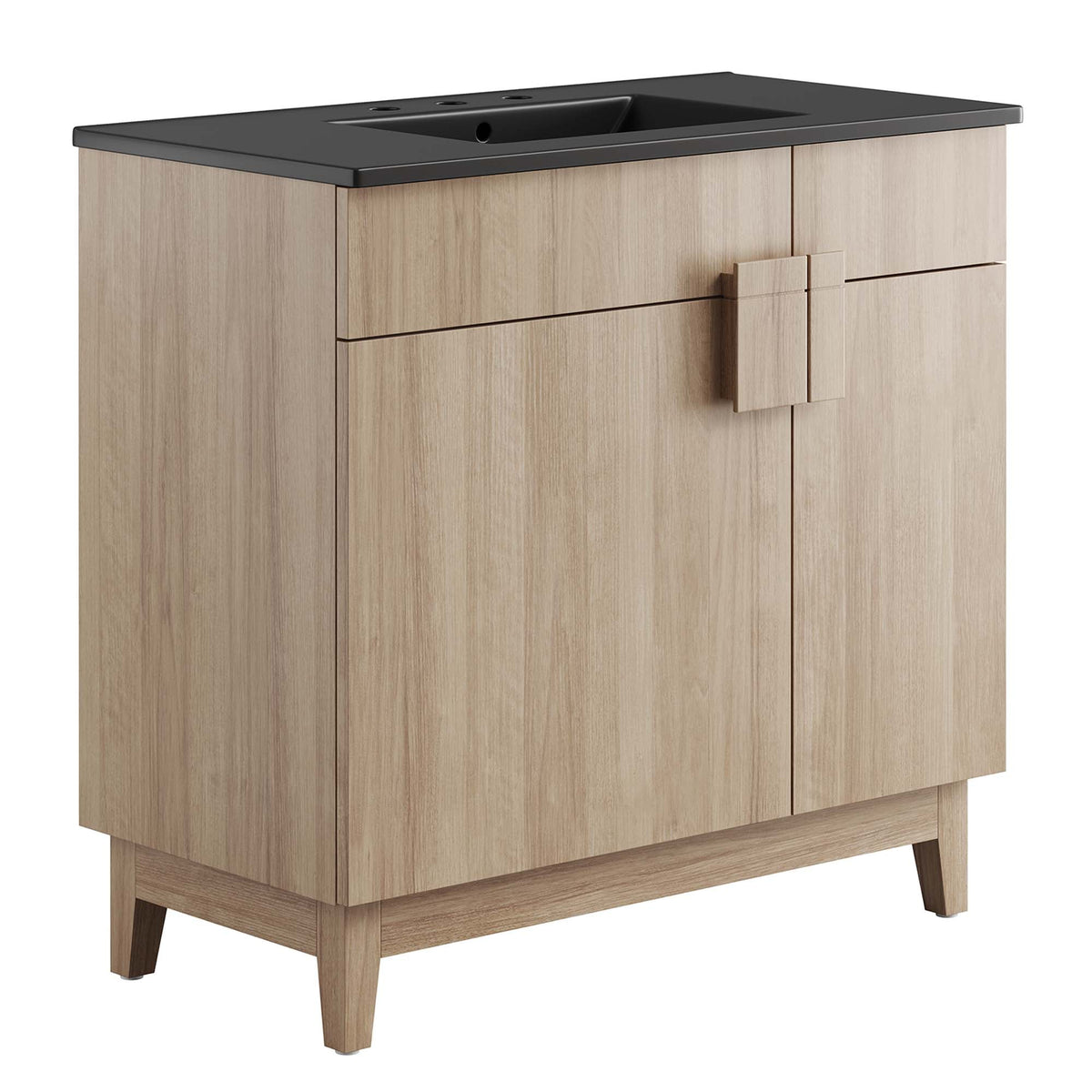 Miles 36" Bathroom Vanity by Modway - Black Black / Black Oak / Black Walnut
