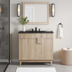 Miles 36" Bathroom Vanity by Modway - Black Black / Black Oak / Black Walnut
