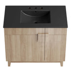 Miles 36" Bathroom Vanity by Modway - Black Black / Black Oak / Black Walnut