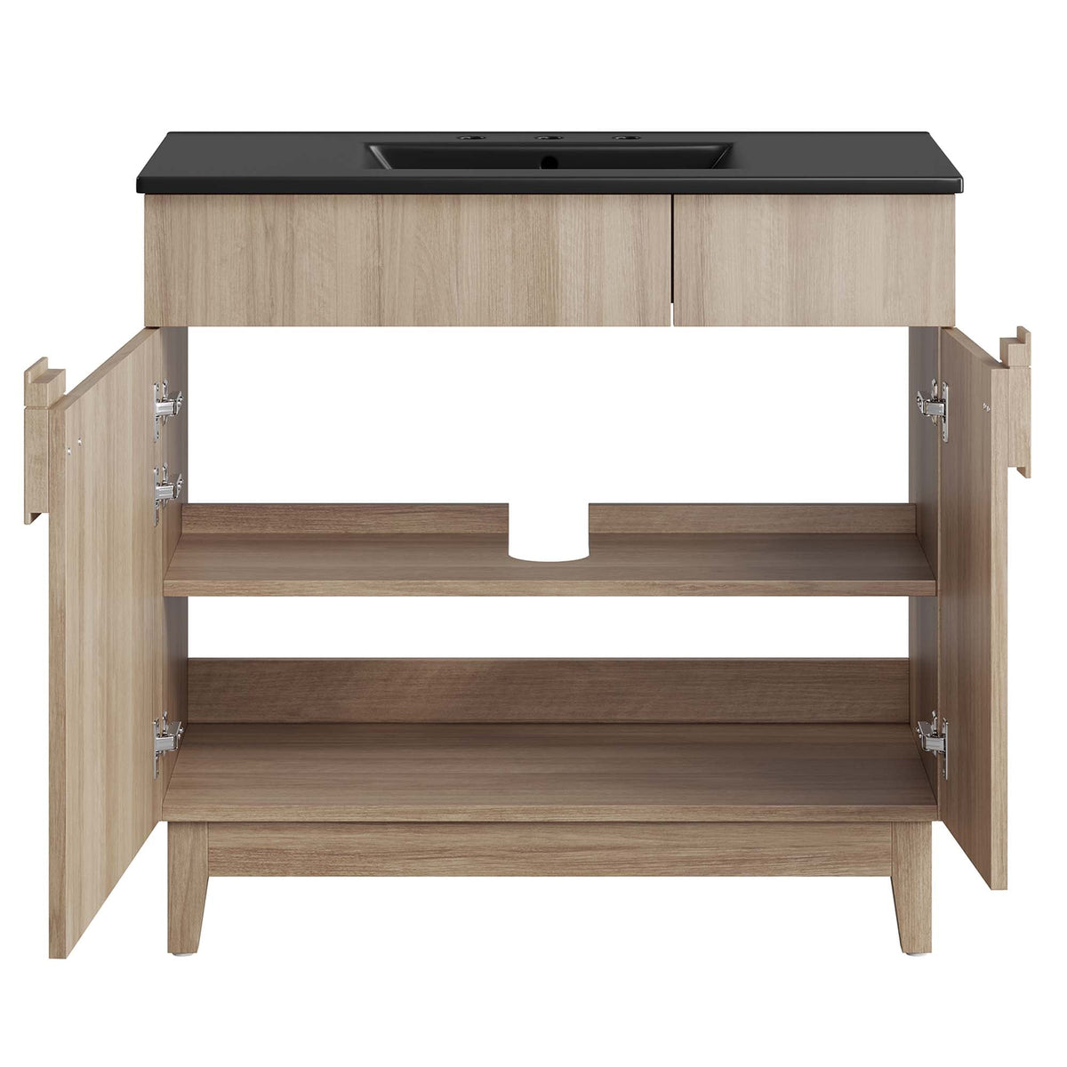 Miles 36" Bathroom Vanity by Modway - Black Black / Black Oak / Black Walnut